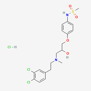 molecular formula C19H25Cl3N2O4S B560212 AM 92016 Hydrochloride CAS No. 133229-11-5