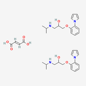 molecular formula C36H48N4O8 B560216 Isamoltane hemifumarate CAS No. 874882-92-5