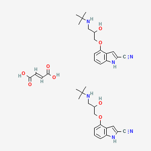 molecular formula C36H46N6O8 B560217 半富马酸氰平地洛 CAS No. 69906-86-1