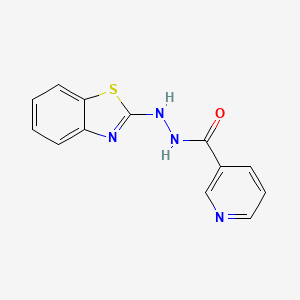 molecular formula C13H10N4OS B5602191 N'-(1,3-benzothiazol-2-yl)pyridine-3-carbohydrazide 