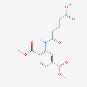 molecular formula C15H17NO7 B5602250 5-[2,5-bis(methoxycarbonyl)anilino]-5-oxopentanoic acid 