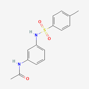 molecular formula C15H16N2O3S B5602341 N-(3-{[(4-methylphenyl)sulfonyl]amino}phenyl)acetamide 