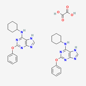 molecular formula C36H40N10O6 B560235 Mrs 3777 hemioxalate 