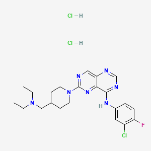 molecular formula C22H29Cl3FN7 B560237 BIBU1361 CAS No. 793726-84-8