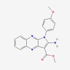 molecular formula C19H16N4O3 B5602531 methyl 2-amino-1-(4-methoxyphenyl)-1H-pyrrolo[2,3-b]quinoxaline-3-carboxylate 