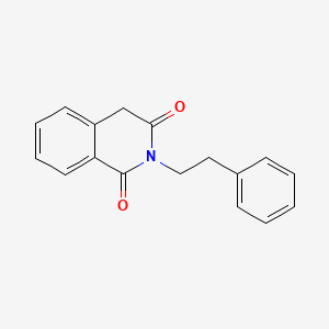 molecular formula C17H15NO2 B5602589 4H-Isoquinoline-1,3-dione, 2-phenethyl- CAS No. 53558-67-1