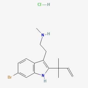 molecular formula C16H22BrClN2 B560259 Desformylflustrabromine Hydrochloride 