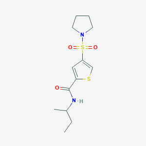 molecular formula C13H20N2O3S2 B5602604 N-butan-2-yl-4-pyrrolidin-1-ylsulfonylthiophene-2-carboxamide 