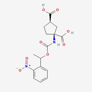 molecular formula C16H18N2O8 B560261 NPEC-caged-(1S,3R)-ACPD 