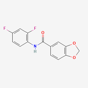 molecular formula C14H9F2NO3 B5602618 N-(2,4-difluorophenyl)benzo[d][1,3]dioxole-5-carboxamide 