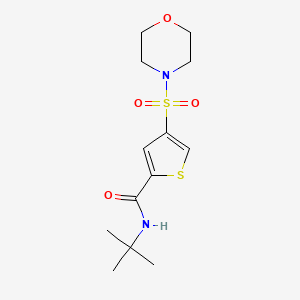 molecular formula C13H20N2O4S2 B5602625 N-(tert-butyl)-4-(4-morpholinylsulfonyl)-2-thiophenecarboxamide 