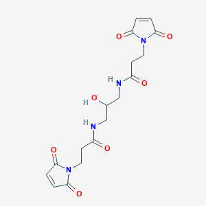 molecular formula C17H20N4O7 B056027 N,N'-Bis(3-maleimidepropionyl)-2-hydroxy-1,3-propanediamine CAS No. 115388-98-2
