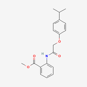 molecular formula C19H21NO4 B5602755 METHYL 2-{2-[4-(PROPAN-2-YL)PHENOXY]ACETAMIDO}BENZOATE 