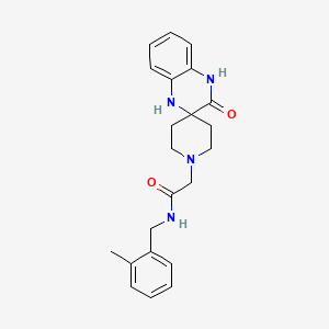 molecular formula C22H26N4O2 B5602765 N-(2-methylbenzyl)-2-(3'-oxo-3',4'-dihydro-1H,1'H-spiro[piperidine-4,2'-quinoxalin]-1-yl)acetamide 