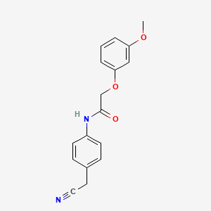 molecular formula C17H16N2O3 B5602851 N-[4-(cyanomethyl)phenyl]-2-(3-methoxyphenoxy)acetamide 