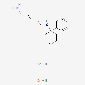 molecular formula C17H30Br2N2 B560289 N'-(1-phenylcyclohexyl)pentane-1,5-diamine;dihydrobromide 