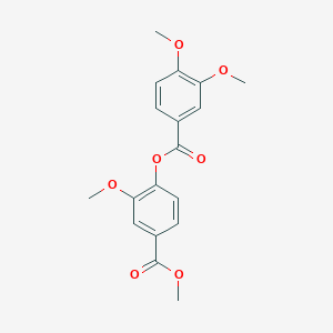 molecular formula C18H18O7 B5602905 Methyl 4-{[(3,4-dimethoxyphenyl)carbonyl]oxy}-3-methoxybenzoate 