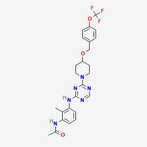 molecular formula C25H27F3N6O3 B560299 TC-N 1752 