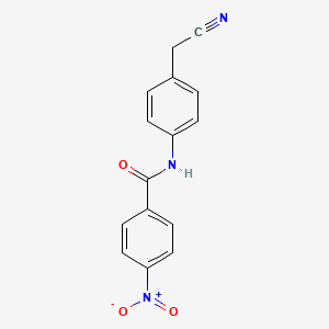 molecular formula C15H11N3O3 B5603107 N-[4-(cyanomethyl)phenyl]-4-nitrobenzamide 