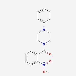 molecular formula C17H17N3O3 B5603131 1-(2-nitrobenzoyl)-4-phenylpiperazine 