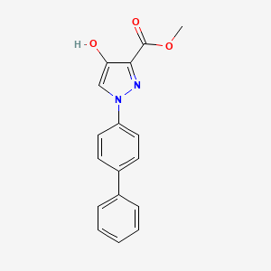 molecular formula C17H14N2O3 B5603184 methyl 1-(4-biphenylyl)-4-hydroxy-1H-pyrazole-3-carboxylate 