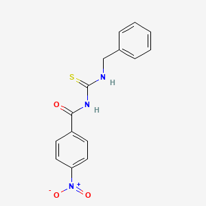 molecular formula C15H13N3O3S B5603200 N-(benzylcarbamothioyl)-4-nitrobenzamide 