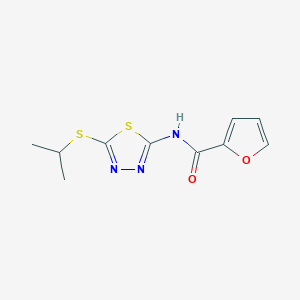 molecular formula C10H11N3O2S2 B5603268 N-[5-(PROPAN-2-YLSULFANYL)-1,3,4-THIADIAZOL-2-YL]FURAN-2-CARBOXAMIDE 
