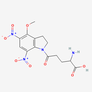 (2S)-2-amino-5-(4-methoxy-5,7-dinitro-2,3-dihydroindol-1-yl)-5-oxopentanoic acid