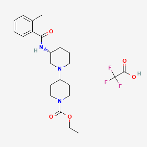 molecular formula C23H32F3N3O5 B560331 VU0364572 TFA 