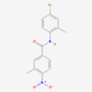 molecular formula C15H13BrN2O3 B5603342 N-(4-bromo-2-methylphenyl)-3-methyl-4-nitrobenzamide 