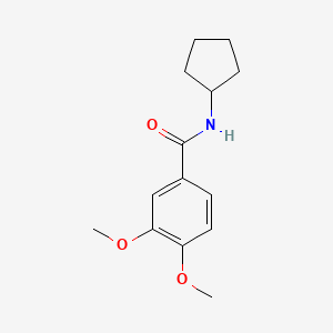 molecular formula C14H19NO3 B5603388 N-cyclopentyl-3,4-dimethoxybenzamide CAS No. 346692-84-0