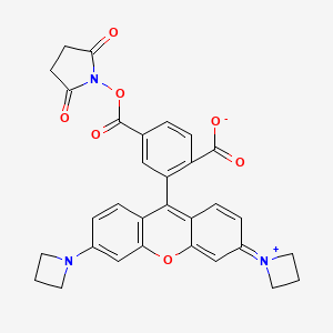 2-(3,6-Di(azetidin-1-yl)xanthylium-9-yl)-4-(((2,5-dioxopyrrolidin-1-yl)oxy)carbonyl)benzoate