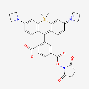 molecular formula C33H31N3O6Si B560341 Janelia Fluor 646, SE CAS No. 1811539-59-9