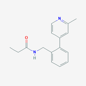 molecular formula C16H18N2O B5603450 N-[2-(2-methylpyridin-4-yl)benzyl]propanamide 