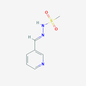 molecular formula C7H9N3O2S B5603454 N'-[(E)-1-(3-PYRIDYL)METHYLIDENE]METHANESULFONOHYDRAZIDE 