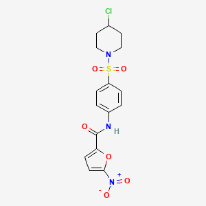 N-(4-((4-chloropiperidin-1-yl)sulfonyl)phenyl)-5-nitrofuran-2-carboxamide