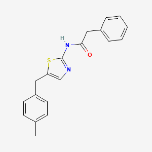 molecular formula C19H18N2OS B5603503 N-[5-[(4-methylphenyl)methyl]-1,3-thiazol-2-yl]-2-phenylacetamide 