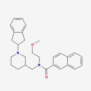 molecular formula C29H34N2O2 B560357 N-[[1-(2,3-dihydro-1H-inden-2-yl)piperidin-3-yl]methyl]-N-(2-methoxyethyl)naphthalene-2-carboxamide 