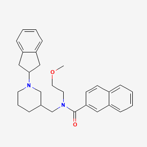 N-[[1-(2,3-dihydro-1H-inden-2-yl)piperidin-3-yl]methyl]-N-(2-methoxyethyl)naphthalene-2-carboxamide