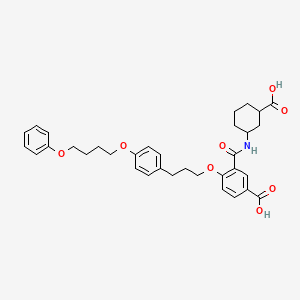 molecular formula C34H39NO8 B560359 BayCysLT2 CAS No. 712313-33-2