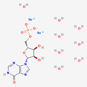 disodium;[(2R,3S,4R,5R)-3,4-dihydroxy-5-(6-oxo-1H-purin-9-yl)oxolan-2-yl]methyl phosphate;octahydrate