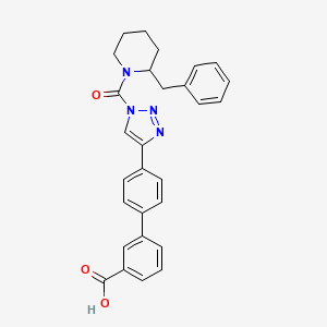 3-[4-[1-(2-Benzylpiperidine-1-carbonyl)triazol-4-yl]phenyl]benzoic acid