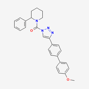 molecular formula C27H26N4O2 B560368 Methanone, [4-(4'-Methoxy[1,1'-biphenyl]-4-yl)-1H-1,2,3-triazol-1-yl](2-phenyl-1-piperidinyl)- 