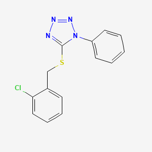 molecular formula C14H11ClN4S B5603744 2-CHLOROBENZYL (1-PHENYL-1H-1,2,3,4-TETRAAZOL-5-YL) SULFIDE 