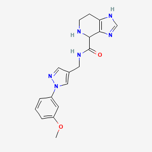 molecular formula C18H20N6O2 B5603834 N-{[1-(3-methoxyphenyl)-1H-pyrazol-4-yl]methyl}-4,5,6,7-tetrahydro-1H-imidazo[4,5-c]pyridine-4-carboxamide dihydrochloride 