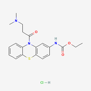 molecular formula C20H24ClN3O3S B5603842 ethyl N-[10-[3-(dimethylamino)propanoyl]phenothiazin-2-yl]carbamate;hydrochloride 