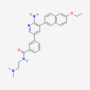 molecular formula C28H30N4O2 B560385 CRT5 CAS No. 1034297-58-9