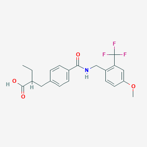 2-[[4-[[4-Methoxy-2-(trifluoromethyl)phenyl]methylcarbamoyl]phenyl]methyl]butanoic acid