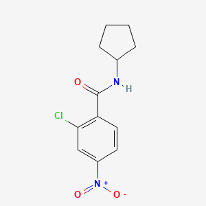 molecular formula C12H13ClN2O3 B5603884 2-chloro-N-cyclopentyl-4-nitrobenzamide 