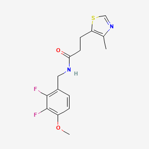 molecular formula C15H16F2N2O2S B5603890 N-(2,3-difluoro-4-methoxybenzyl)-3-(4-methyl-1,3-thiazol-5-yl)propanamide 